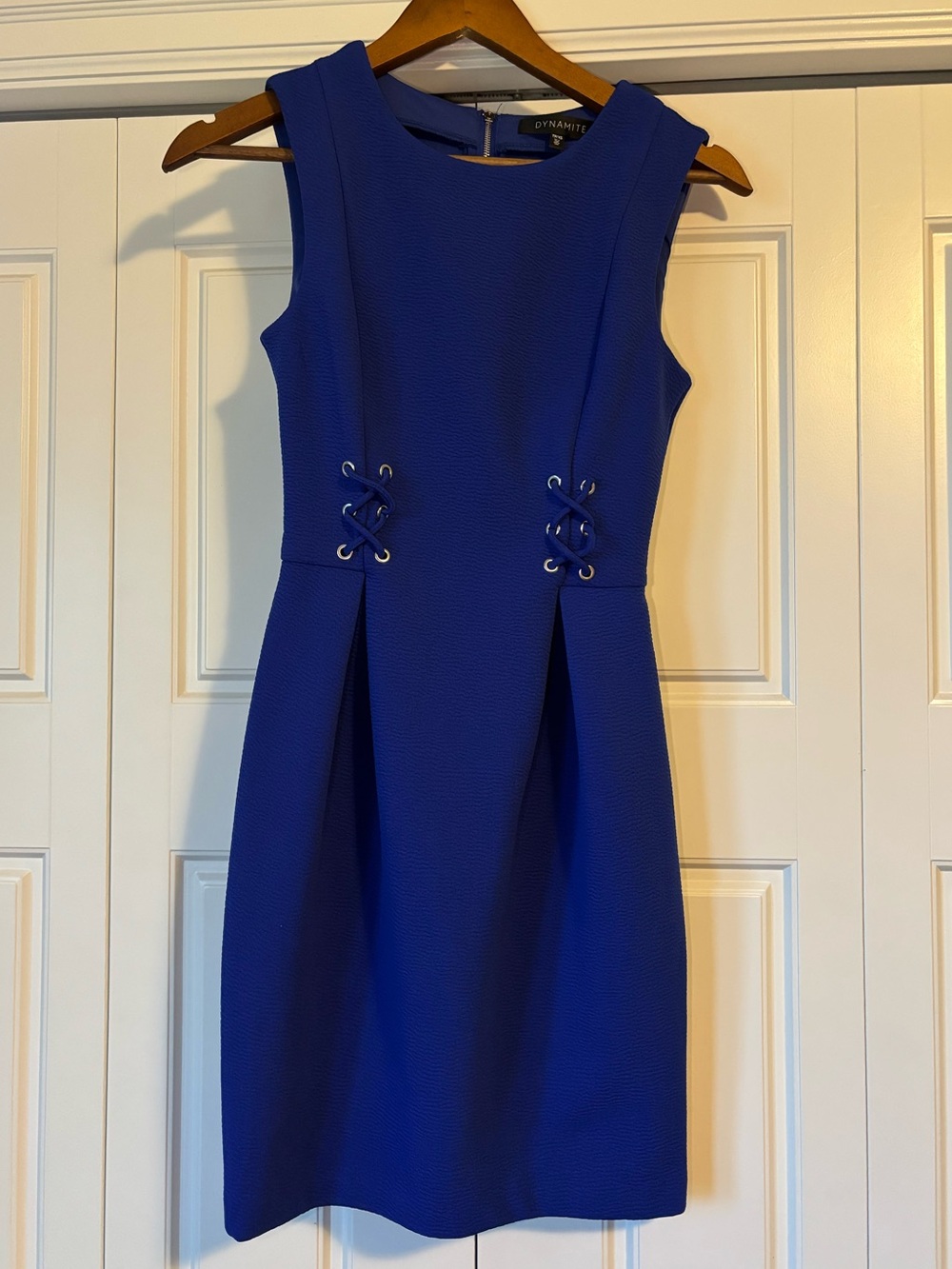 Dynamite, royal blue formal fit and flare dress